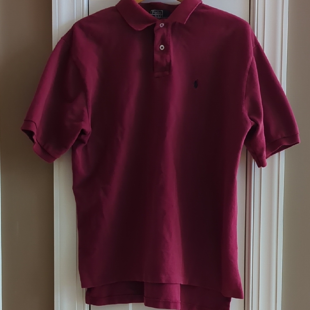 Ralph Lauren Red Polo Shirt Classic Short Sleeve